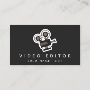 Video Editor Filmmaker Videographer Social Media Business Card