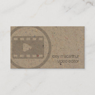 Video Editor Vide Clip Icon Film Photography Business Card