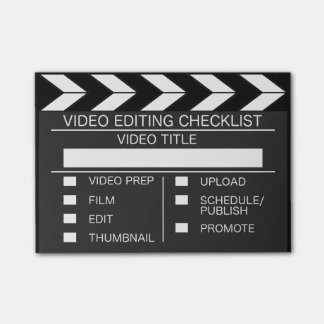 Video Editors Checklist Post-its Post-it Notes