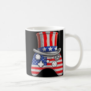 Video Game 4th Of July Uncle Sam Hat Game Controll Coffee Mug