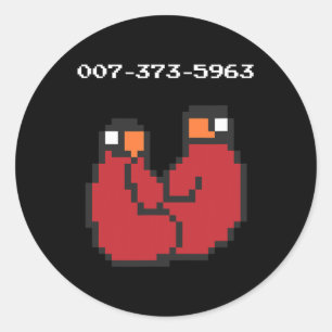Video Game 90s 45s Codes Funny Gift Classic Round Sticker