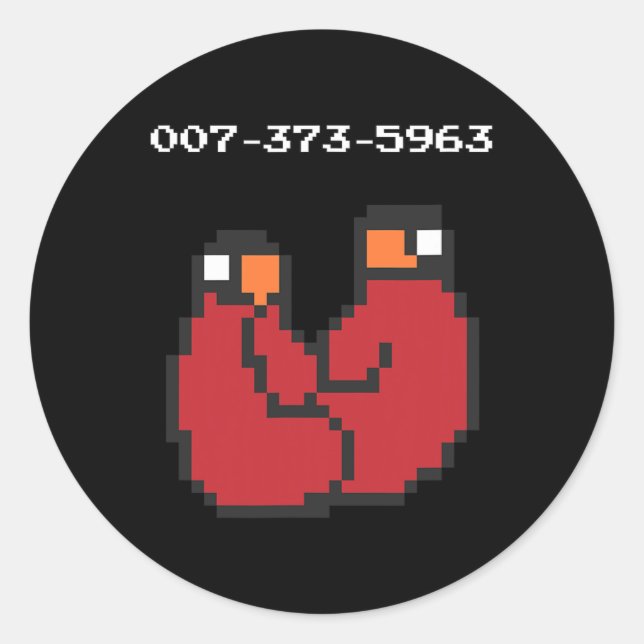 Video Game 90s 45s Codes Funny Gift  Classic Round Sticker (Front)