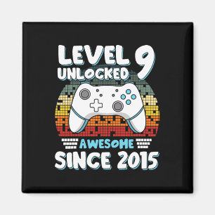 Video Game 9th Birthday Boys Girls Kids 9 Years Ol Magnet