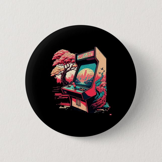 Video Game Arcade 1  6 Cm Round Badge (Front)