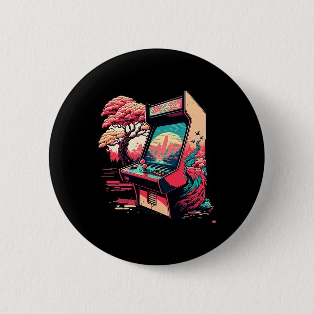Video Game Arcade  6 Cm Round Badge (Front)