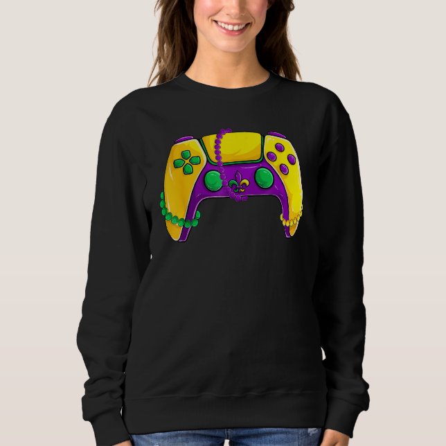 Video Game Beads Kids Mardi Gras Shirts, Gamer Boy Sweatshirt (Front)