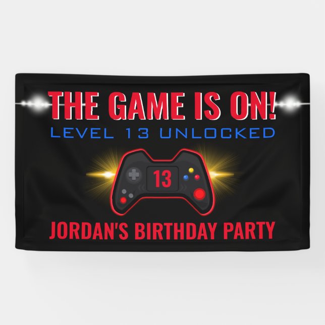 Video Game Birthday Banner (Horizontal)