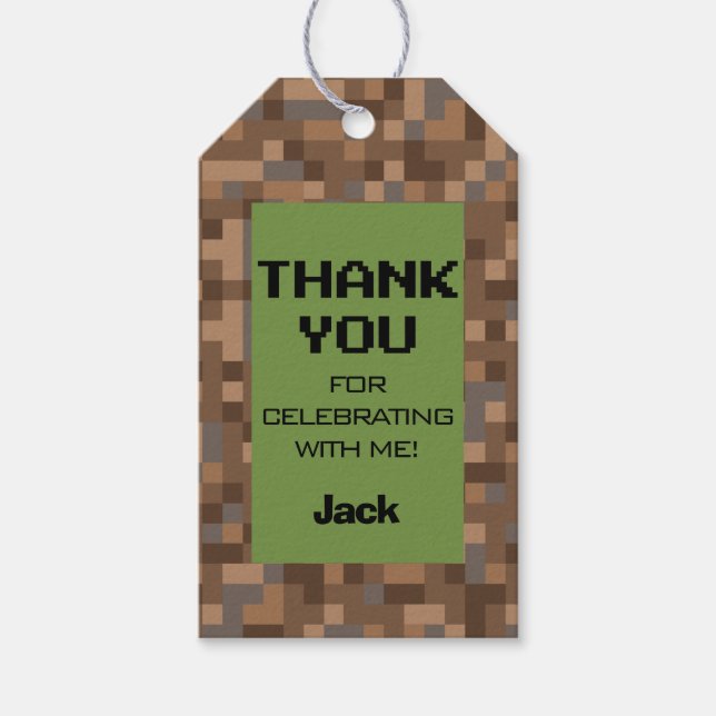 Video Game Birthday Favor Tag (Front)