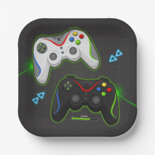 Video Game Birthday Gamer Boy Paper Plate