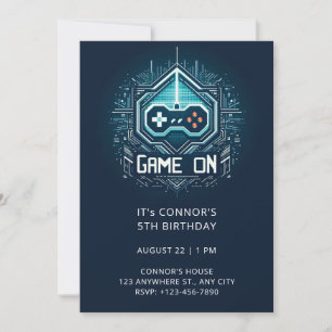 Video Game Birthday Invitation