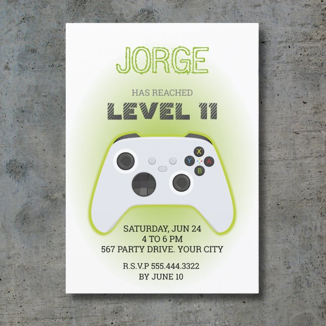 video game birthday invitation (Creator Uploaded)