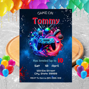 Video Game Birthday Invitation