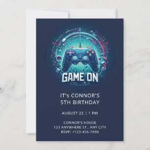 Video Game Birthday Invitation