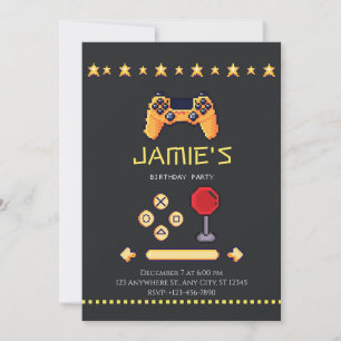 Video Game Birthday Invitation