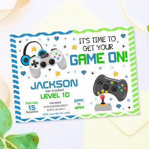 Video Game Birthday Invitation   Gamer Party