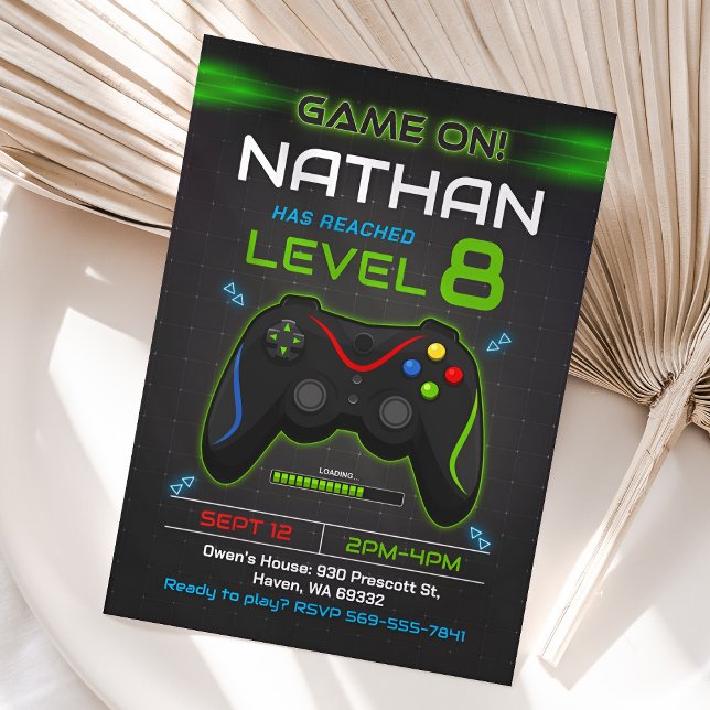 Video Game Birthday Invitation Gamer Party (Video Game Birthday Invitation)