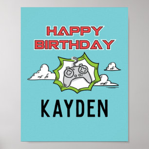 Video Game Birthday Poster