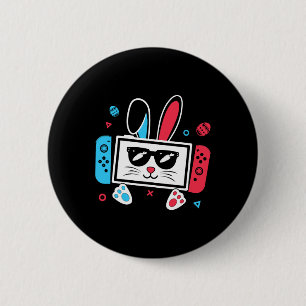 Video Game Bunny Eggs Costume Easter Day Boy Kids 6 Cm Round Badge