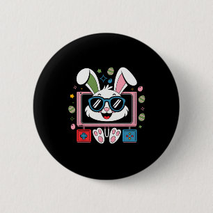 Video Game Bunny Eggs Costume Easter Day Boy Kids 6 Cm Round Badge