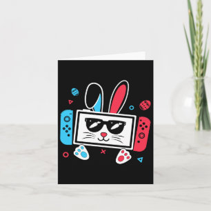 Video Game Bunny Eggs Costume Easter Day Boy Kids  Card