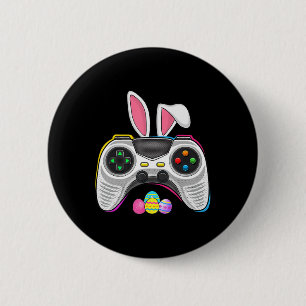 Video Game Bunny Eggs Costume Easter Day Boys Kids 6 Cm Round Badge