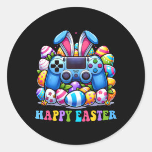 Video Game Bunny Eggs Costume Easter Day Boys Kids Classic Round Sticker