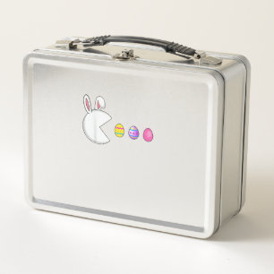 Video Game Bunny Eggs Easter Gamer Kids Boys Men G Metal Lunch Box