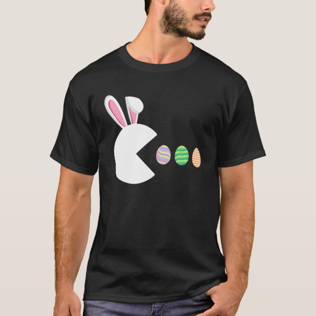 Video Game Bunny Eggs Easter Gamer Kids Boys Men G T-Shirt (Front)