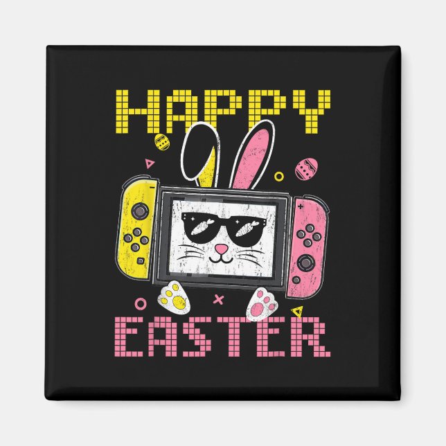 Video Game Bunny Eggs Happy Easter Day Controller  Magnet (Front)