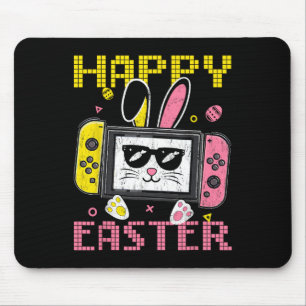 Video Game Bunny Eggs Happy Easter Day Controller Mouse Pad