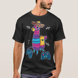 Video Game Cinco de Mayo Llama Pinata and Game Con T-Shirt