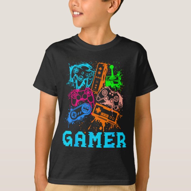 Video Game Console Controllers Clic Gamer Lover Co T-Shirt (Front)