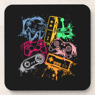 Video Game Console Controllers Retro 80's 90's Arc Coaster