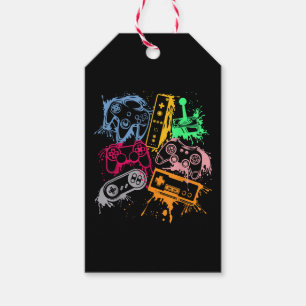 Video Game Console Controllers Retro 80's 90's Arc Gift Tags