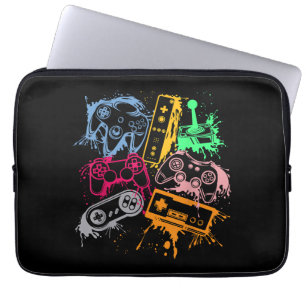 Video Game Console Controllers Retro 80's 90's Arc Laptop Sleeve