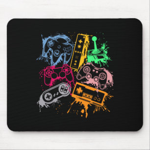 Video Game Console Controllers Retro 80's 90's Arc Mouse Pad