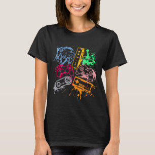 Video Game Console Controllers Retro 80's 90's Arc T-Shirt