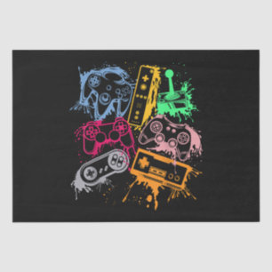 Video Game Console Controllers Retro 80's 90's Arc Tissue Paper
