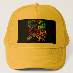 Video Game Console Controllers Retro 80's 90's Arc Trucker Hat