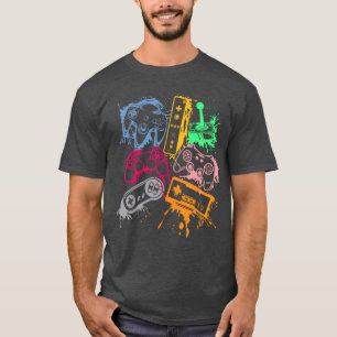 Video Game Console Controllers Retro 80s 90s Arcad T-Shirt