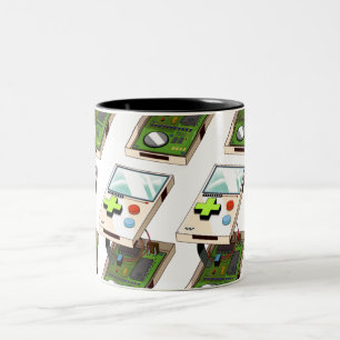Video game console pattern. Two-Tone coffee mug