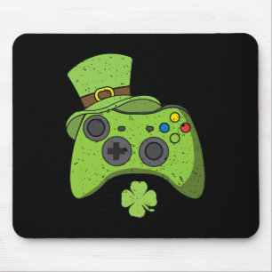 Video Game Console St Patricks Day Kids Gamers  Mouse Pad