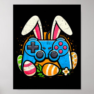 Video Game Controlle Easter Bunny Gamer Boys Men 1 Poster