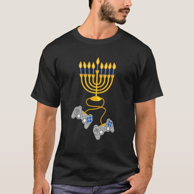 Video Game Controller Chanukah 2022 Hanukkah Menor T-Shirt (Front)