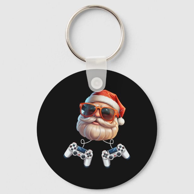Video Game Controller Christmas Gamer Gaming Enthu Key Ring (Front)