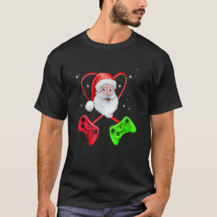 Video Game Controller Christmas Santa Claus Gamer T-Shirt