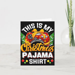 Video Game Controller Christmas Santa Hat Gamer Bo Card