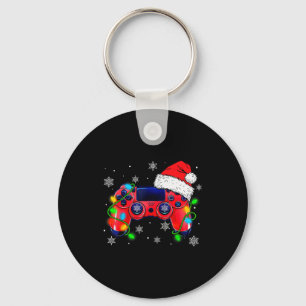 Video Game Controller Christmas Santa Hat Gamer Bo Key Ring