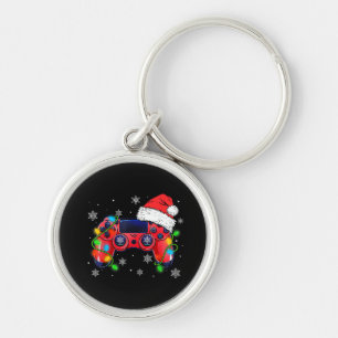 Video Game Controller Christmas Santa Hat Gamer Bo Key Ring