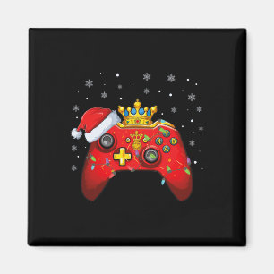 Video Game Controller Christmas Santa Hat Gamer Bo Magnet